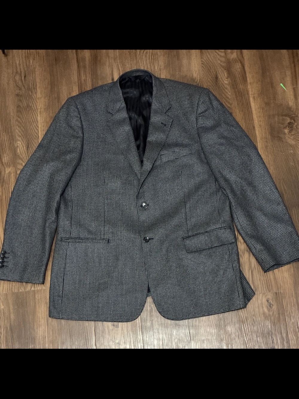 Baroni Lanificio di Pray Italy Silk Wool Blazer Sports Coat Houndstooth 48R